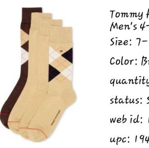 🥇PACK OF 4 MEN'S DRESS SOCKS By TOMMY HILFIGER 💞